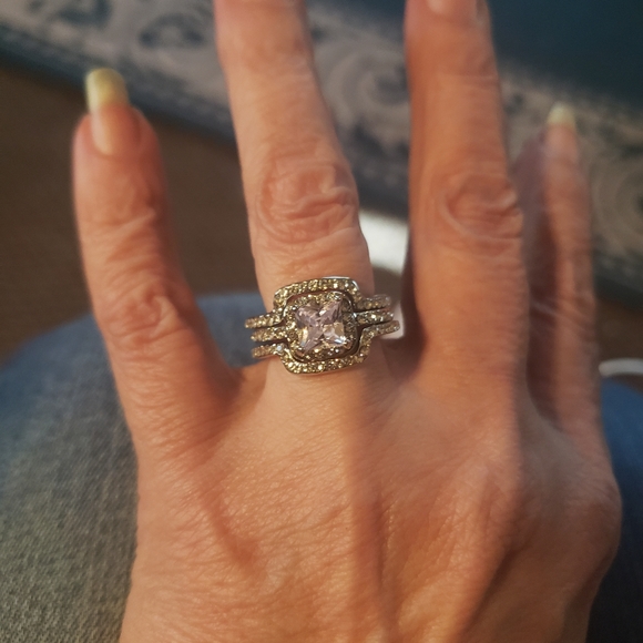 3 piece diamond wedding set - Picture 4 of 5